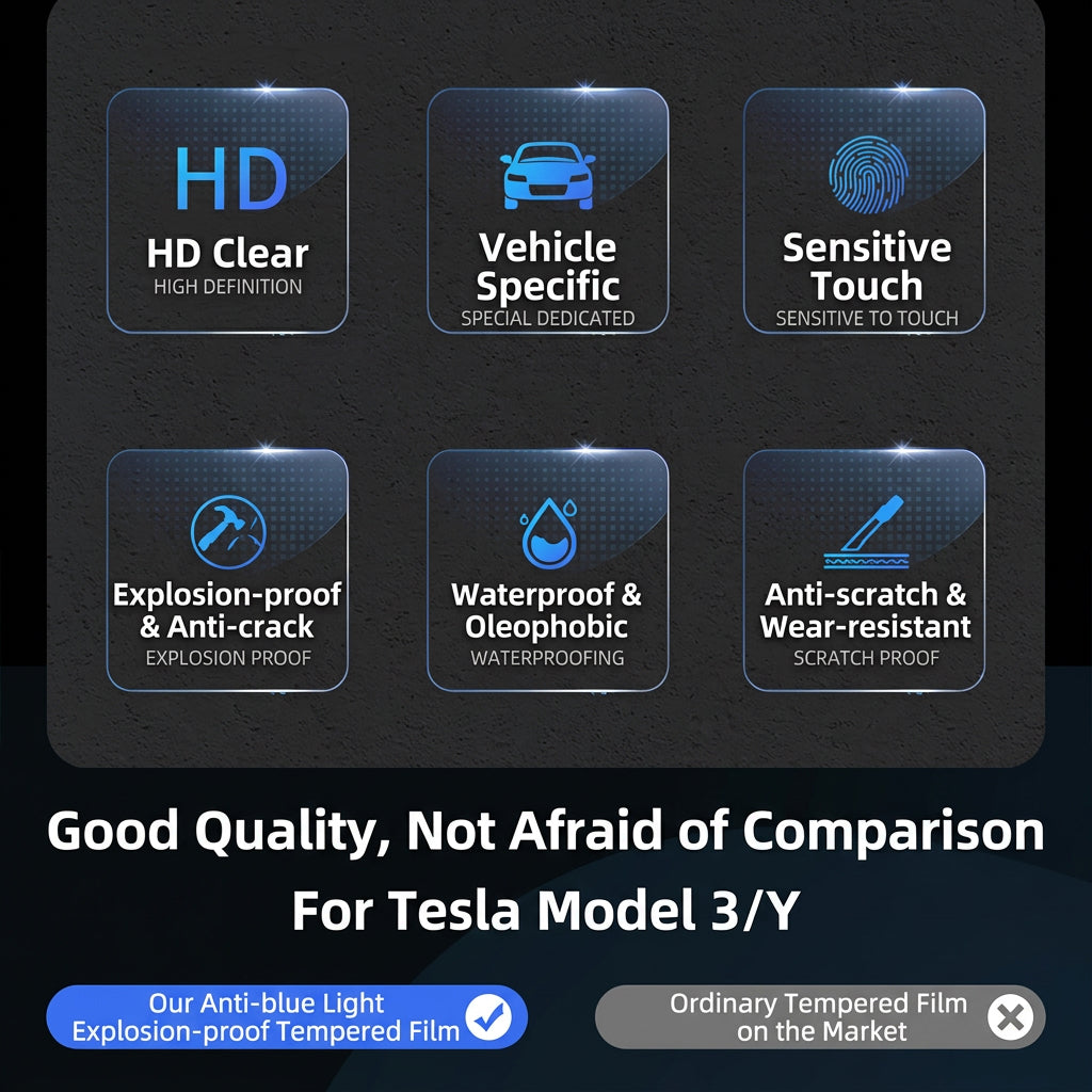 Film verre trempe ecran central voiture - Qualite protection