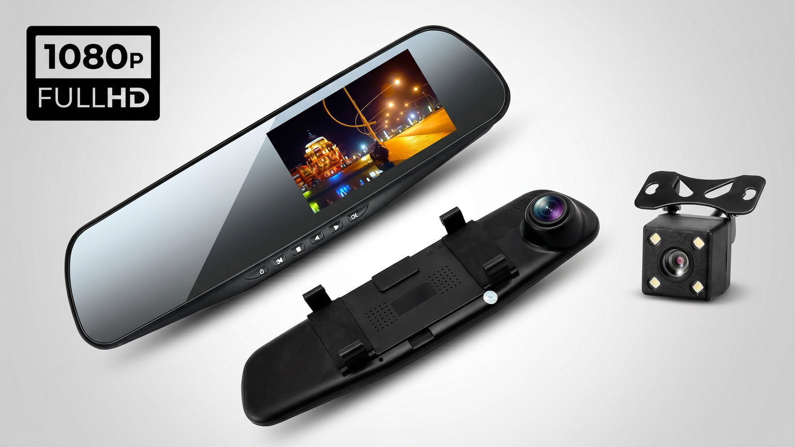 Camera de recul HD retroviseur connecte double camera - Detail camera etanche