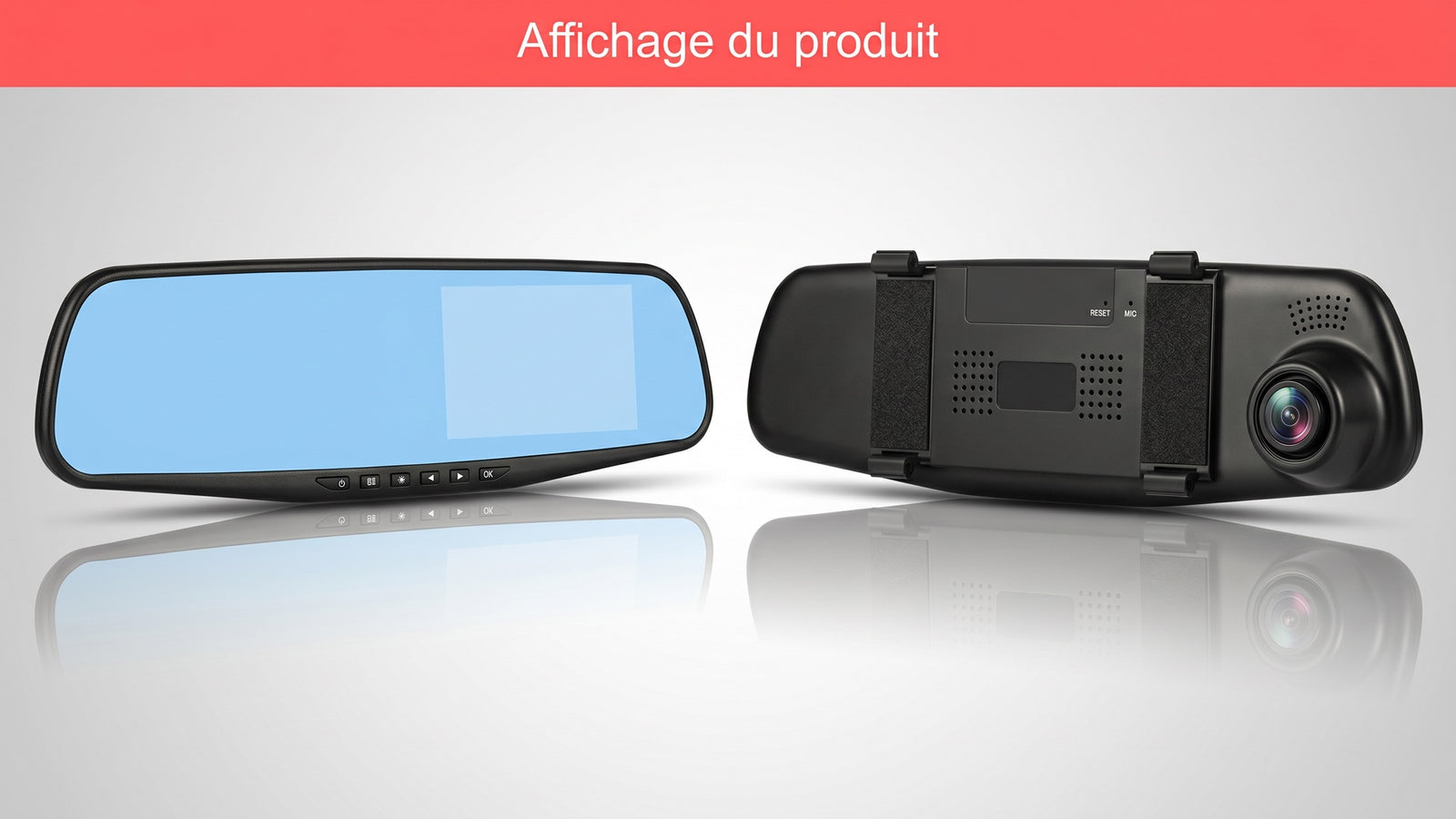 Camera de recul HD retroviseur connecte double camera - Detail specifications