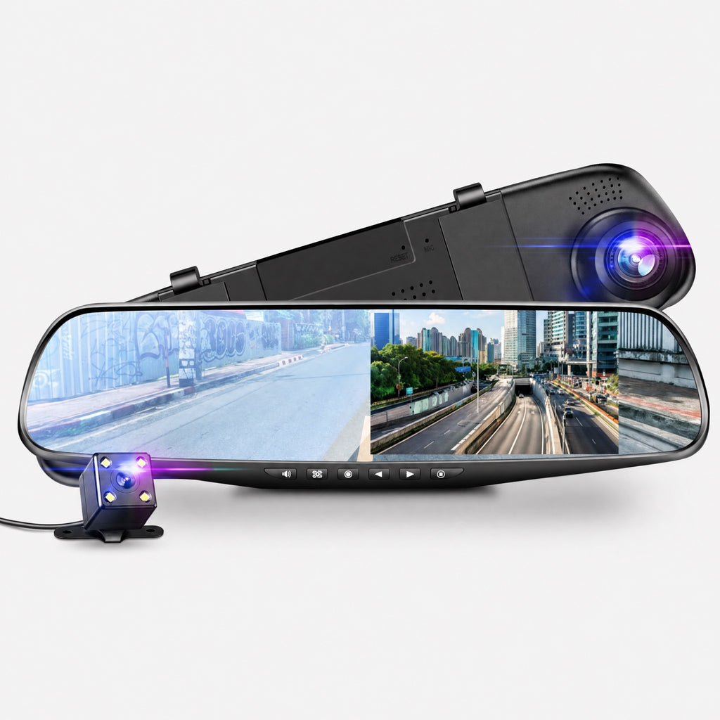 Camera de recul HD retroviseur connecte double camera - Produit vue principale