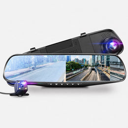Caméra de recul voiture - rétroviseur connecté double caméra