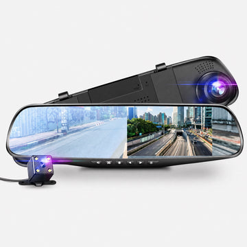 Caméra de recul voiture - rétroviseur connecté double caméra