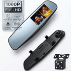Camera de recul HD retroviseur connecte double camera - Kit double camera 1080P