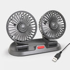 Ventilateur USB voiture silencieux refroidissement habitacle 360 - Produit deux tetes USB