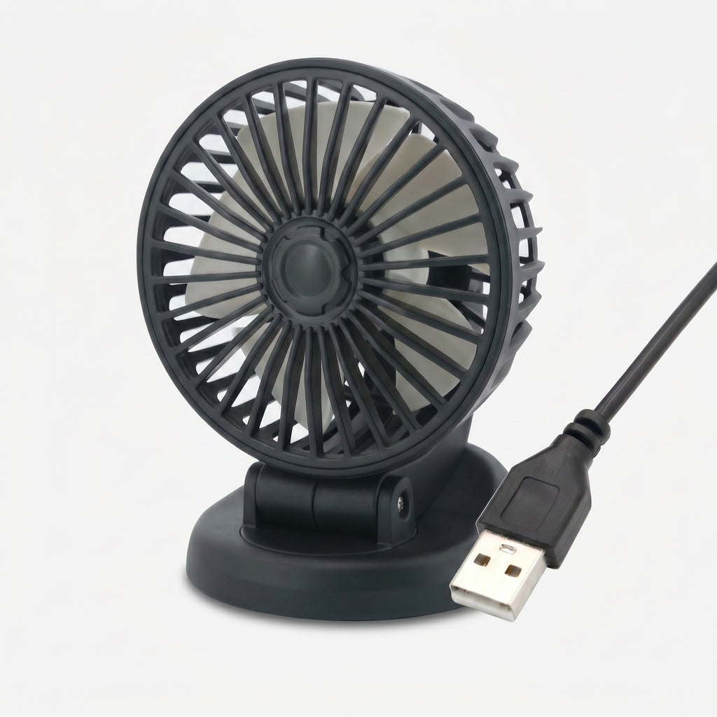 Ventilateur USB voiture silencieux refroidissement habitacle 360 - Produit une tete USB