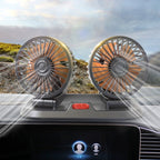 Ventilateur USB voiture silencieux refroidissement habitacle 360 - Deux tetes scene voiture