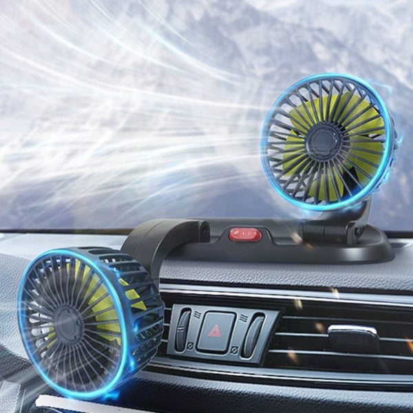 Ventilateur USB voiture silencieux refroidissement habitacle 360 - Une tete scene aeration