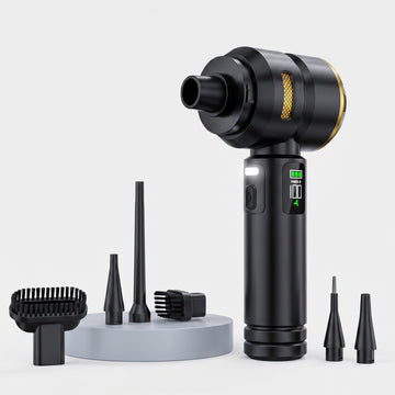 Aspirateur Voiture Sans Fil — Souffle/Aspire 2 en 1 (USB Rechargeable)