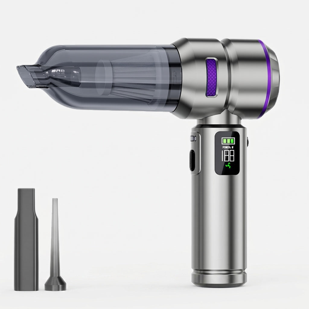 Aspirateur voiture sans fil souffle aspire 2 en 1 - Produit violet argent vue principale