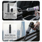 Aspirateur voiture sans fil souffle aspire 2 en 1 - Suceur plat long nettoyage