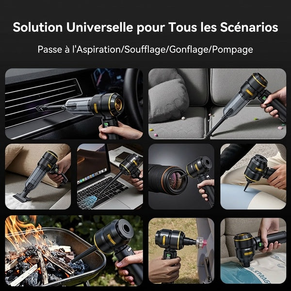 Aspirateur voiture sans fil souffle aspire 2 en 1 - Solution universelle scenarios