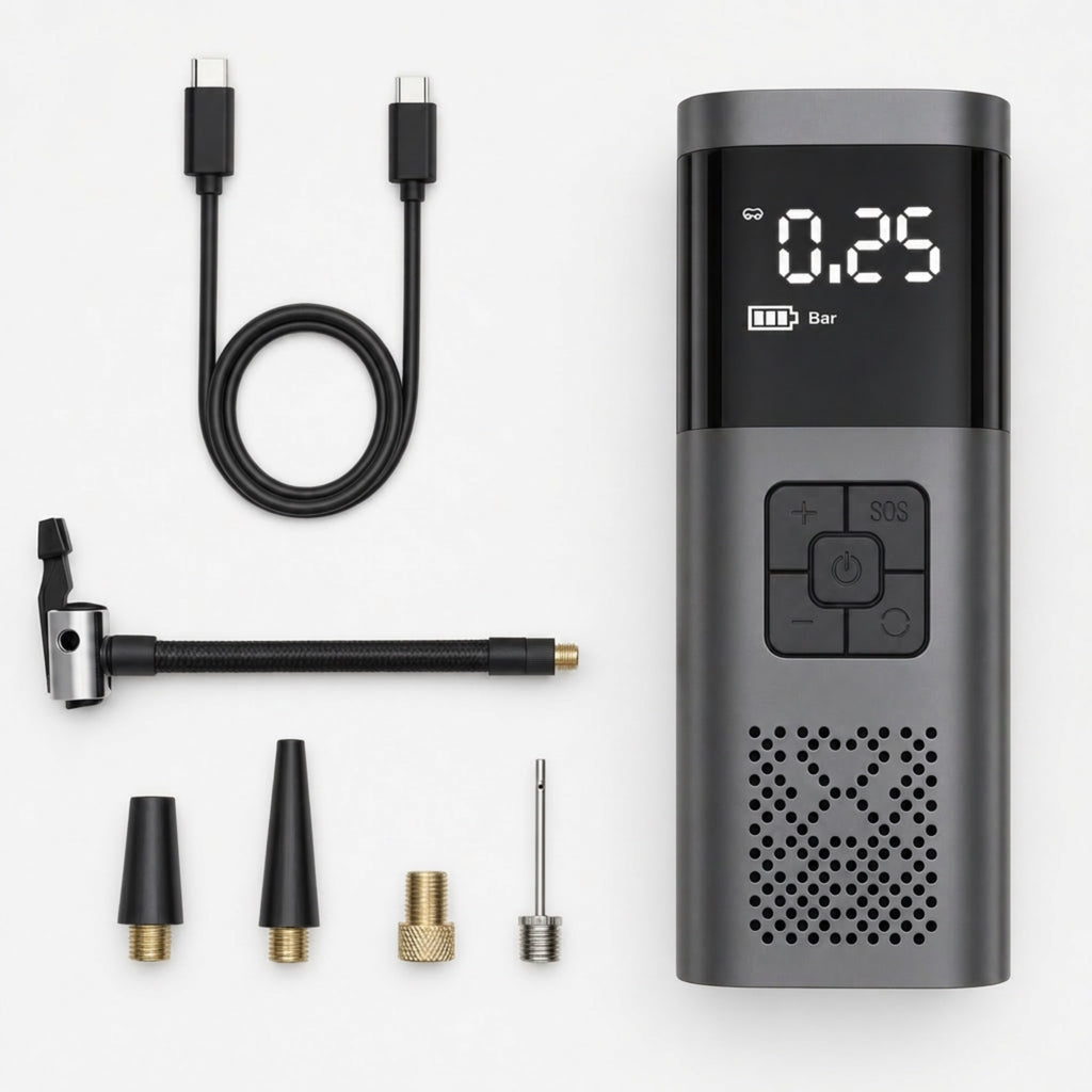 Booster batterie compresseur air 4 en 1 - Produit accessoires a plat