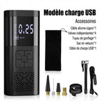 Pompe à pneus 3-en-1 charge USB batterie externe