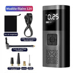 Booster batterie compresseur air 4 en 1 - Modèle filaire 12V