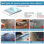 Chiffon réparation rayures carrosserie - types de rayures