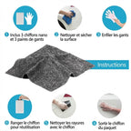 Chiffon réparation rayures carrosserie - instructions