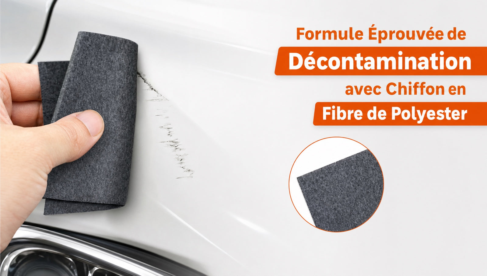 Chiffon réparation rayures carrosserie - détail 1