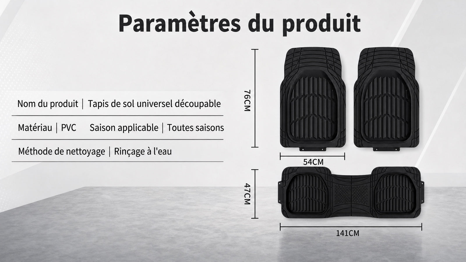 Tapis PVC 3 pièces - détail 9