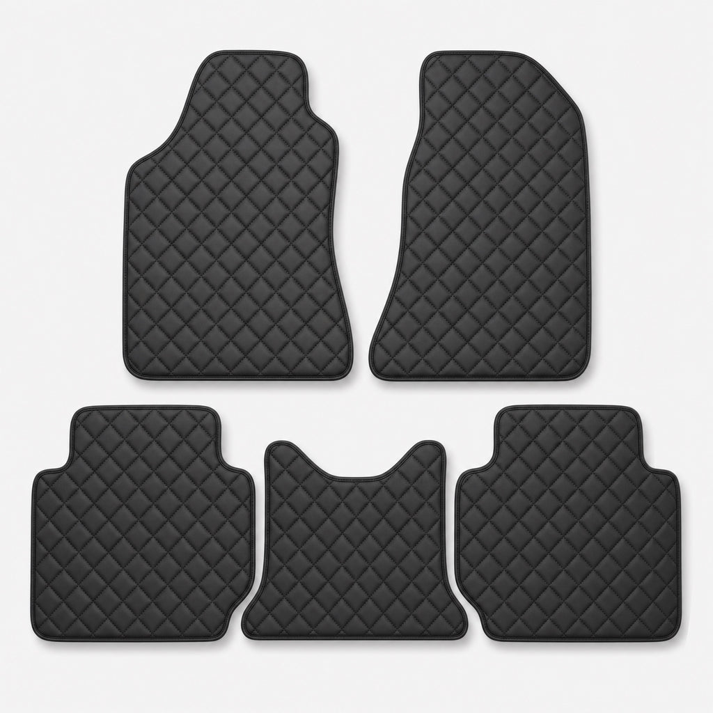 Tapis cuir 5 pièces - noir