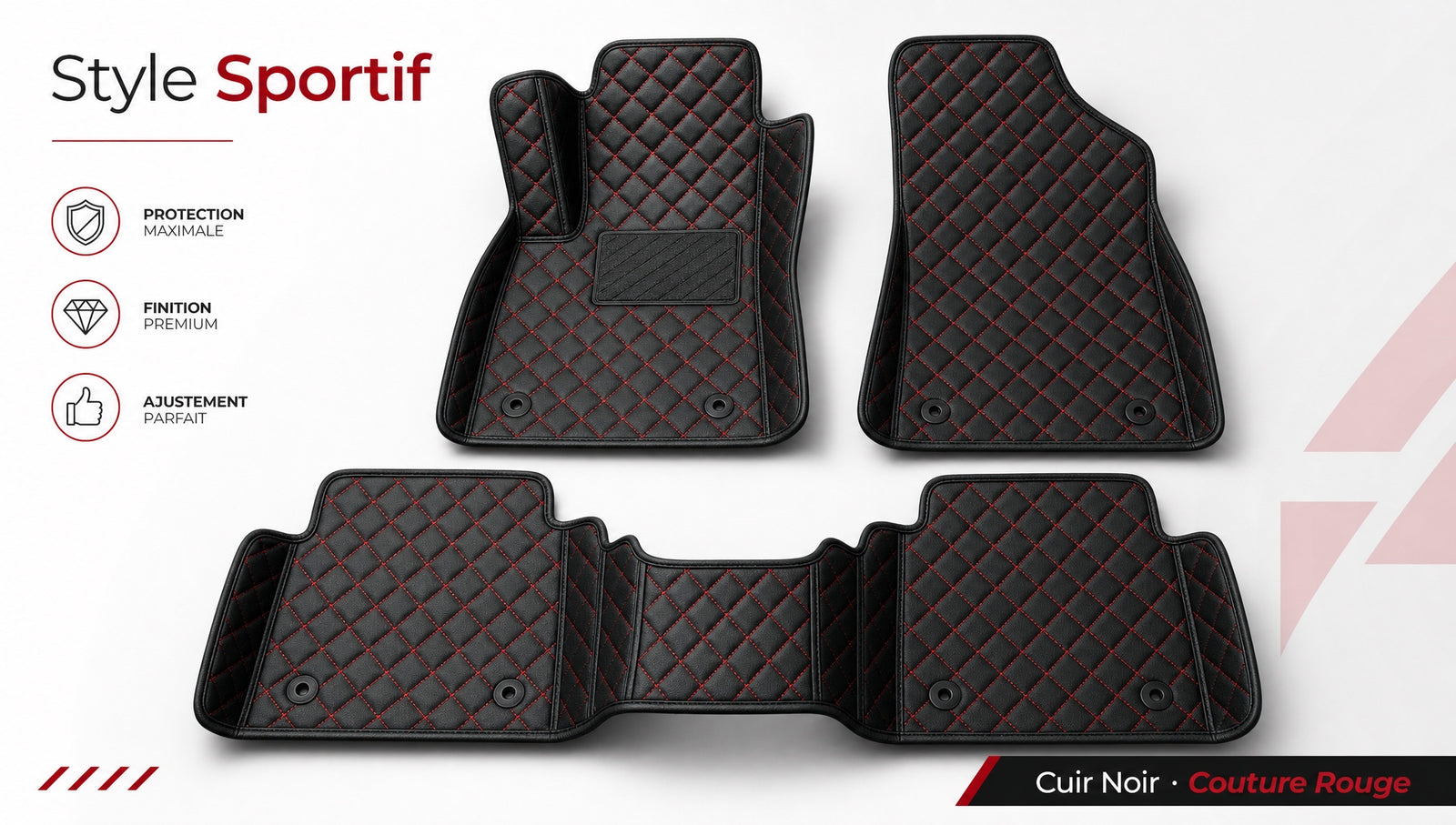 Tapis cuir 5 pièces - détail 4