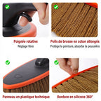Brosse lavage voiture - détails poils et poignée