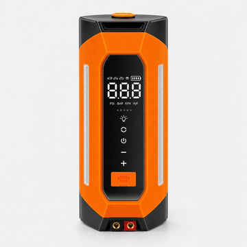 Booster Démarrage Voiture — Powerbank 6 000 à 12 000 mAh (Compresseur + Lampe)