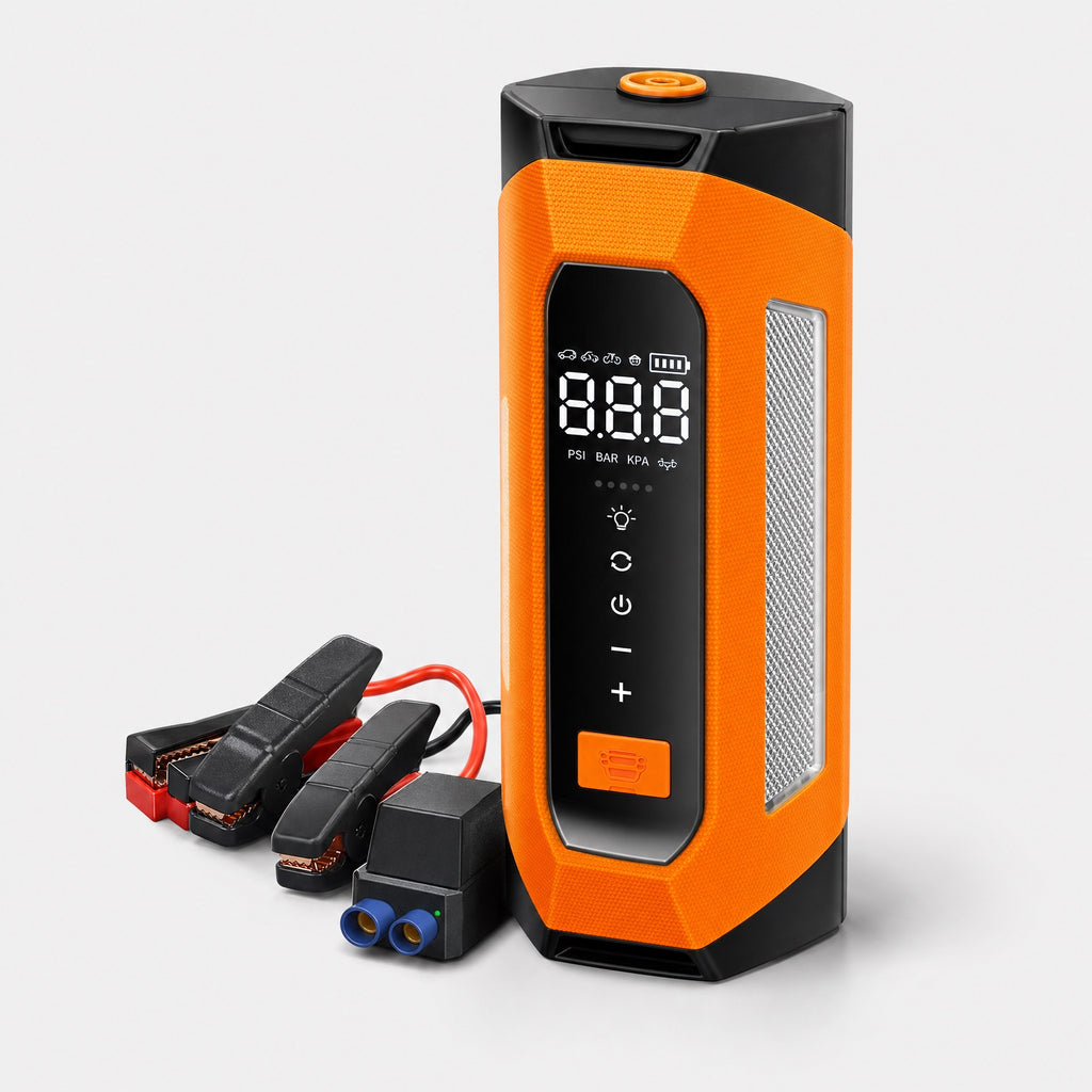 Booster démarrage voiture 12000mAh — vue trois quarts