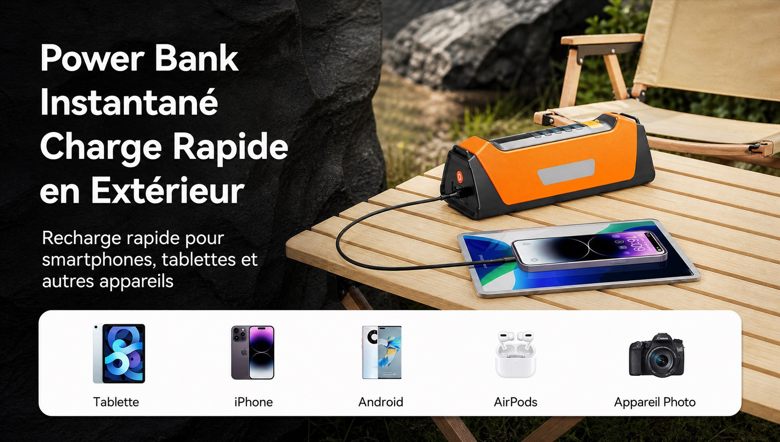 Recharge rapide en extérieur