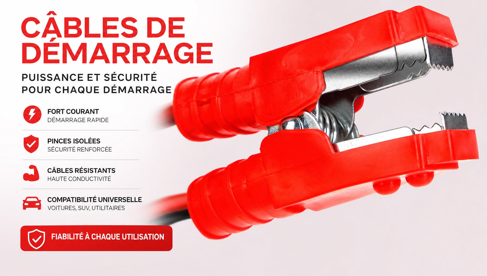 Câbles démarrage voiture - détail 2