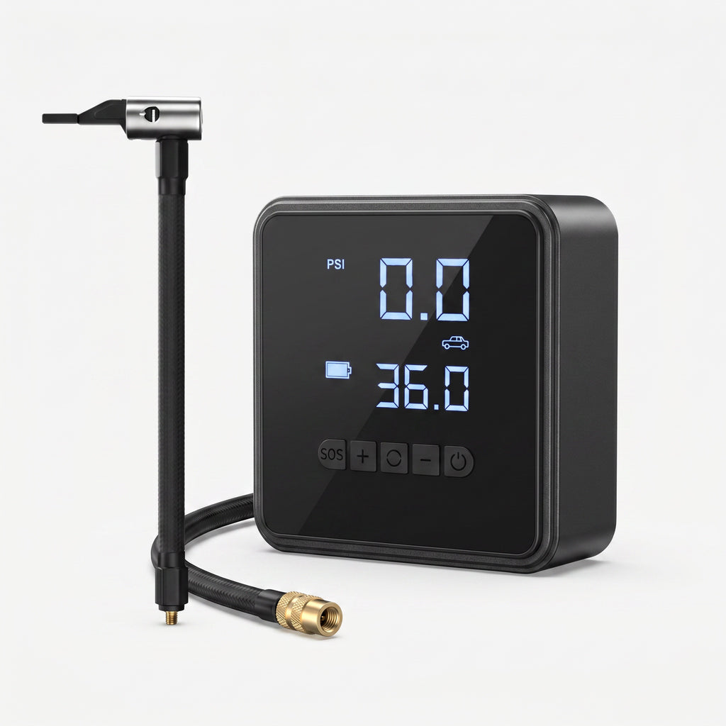 Compresseur air sans fil pneus gonfleur portable numerique - Produit vue principale