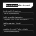 Organisateur coffre voiture - paramètres produit
