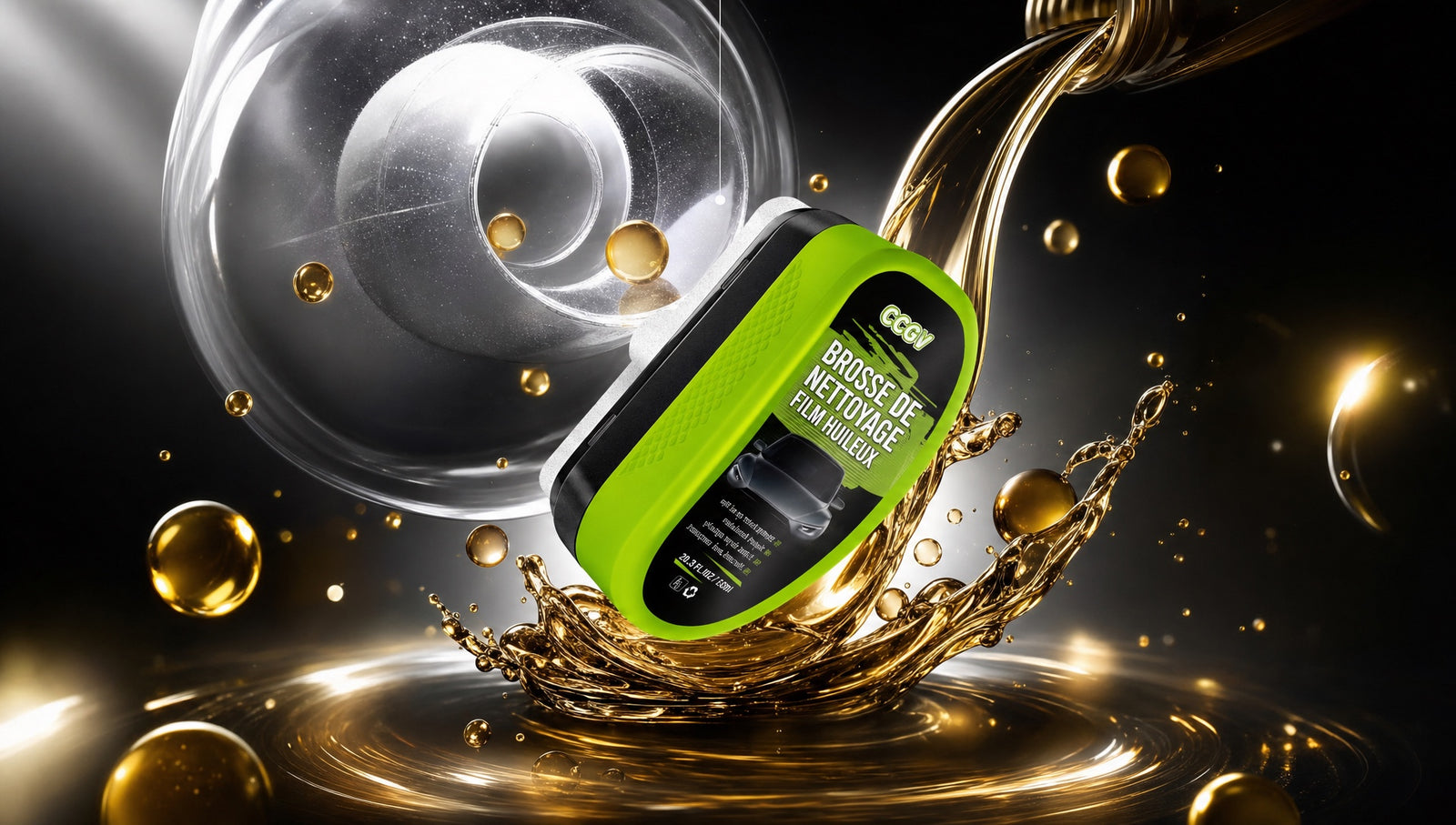 Brosse anti film gras pare brise OGAS - Detail produit packaging