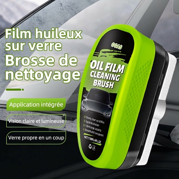 Brosse anti film gras pare brise OGAS - Film huileux sur verre