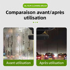 Brosse anti film gras pare brise OGAS - Comparaison avant apres