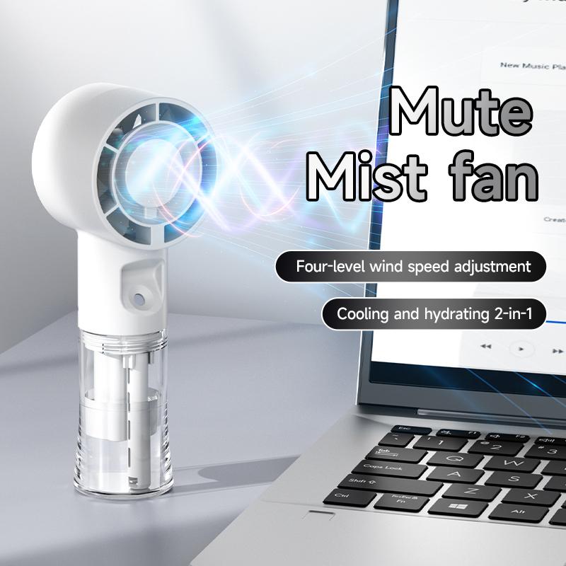 Mini ventilateur brumisateur pliable rechargeable - 4 vitesses - portable et de table - F1 - photo 7
