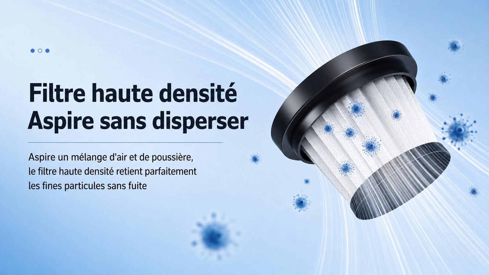 Aspirateur voiture sans fil - filtre